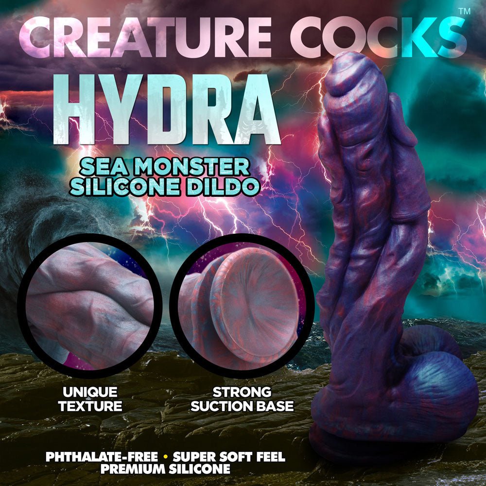 XR Brands Creature Cocks Hydra Coloure Fantasy Monster Silicone Dildo 26.9cm Realistic Dildos