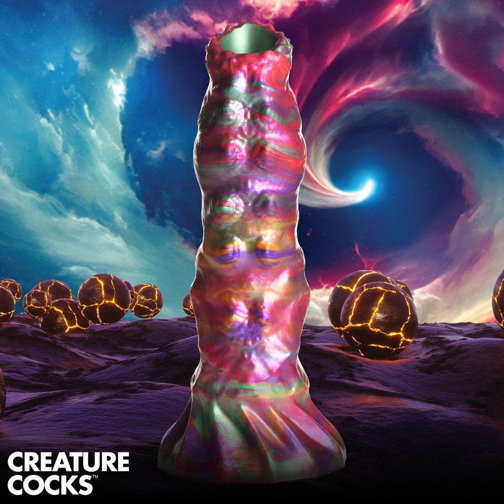 XR Brands Creature Cocks Larva Coloured Silicone Fantasy Dildo with Eggs 22.9cm Realistic Dildos