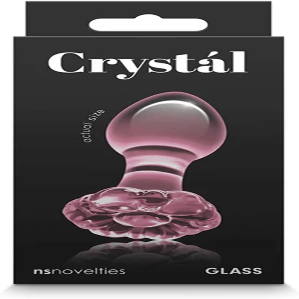 NS Novelties Crystal Flower Glass Butt Plug Butt Plugs