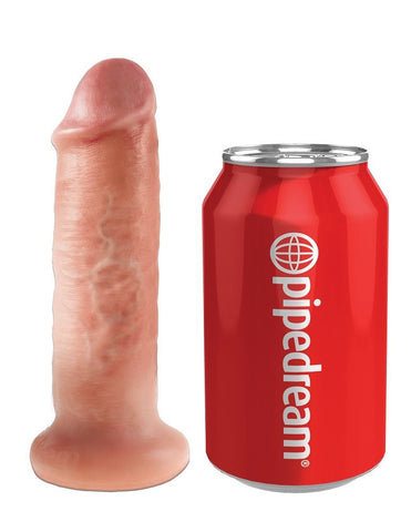 King Cock Vibrating Mini Sex Ball with 6 Inch Dildo Flesh - Sex Machines