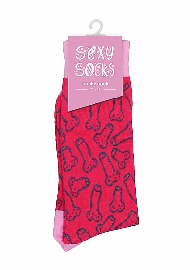 Shots Toys Cocky Print Sexy Premium Socks - Party Gifts and Novelties