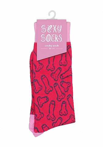 Shots Toys Cocky Print Sexy Premium Socks - Party Gifts and Novelties