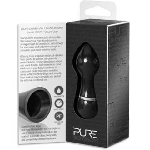 Pipedream Pure Aluminium Black Bullet Vibrator Small - Bullet Vibrators
