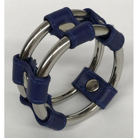 Plaintube Steel Double Cock Ring in Purple - Cock Rings
