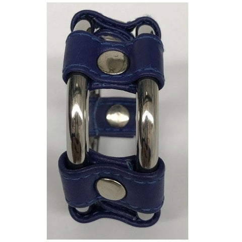 Plaintube Steel Double Cock Ring in Purple - Cock Rings