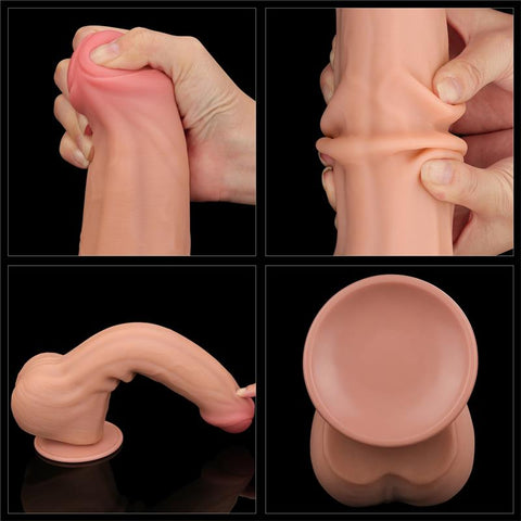 11.5 Inch King Sized Sliding Skin Dual Layer Dong by Lovetoy