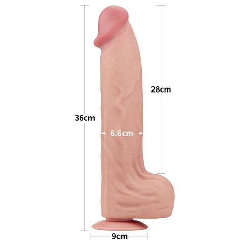 14 Inch King Sized Soft Outer Layer Dong by Lovetoy
