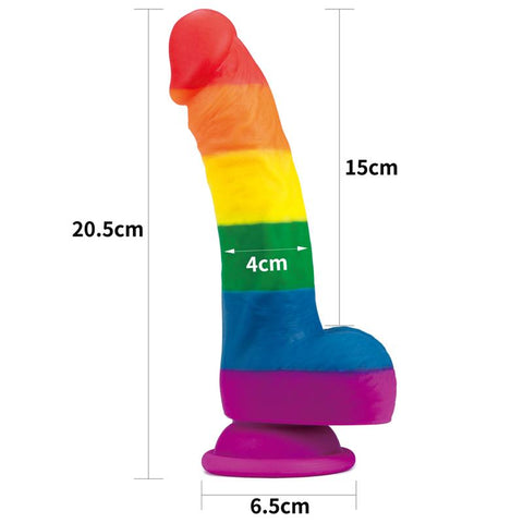 8 Inch Prider Platinum Silicone Dildo by Lovetoy