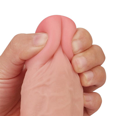 9 Inch Sliding Skin Dual Layer Realistic Dong by Lovetoy