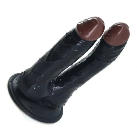 Double Dildo With Suction Cap - Butt Plugs