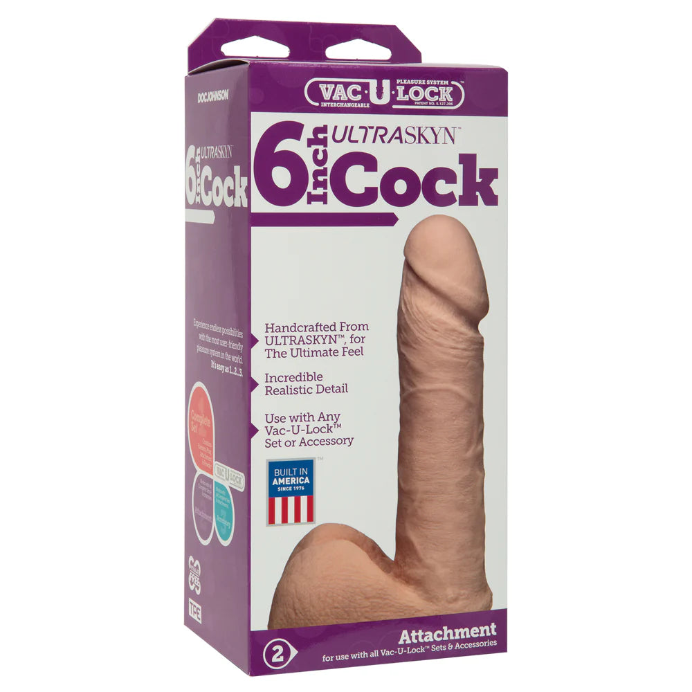 Vac-U-Lock 6 inch Ultra Realistic Cock Realistic Dildos