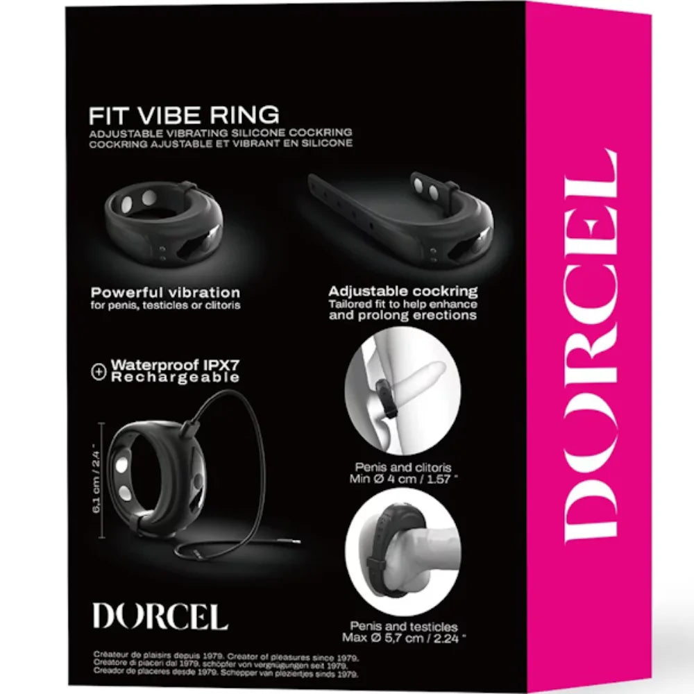 DORCEL Vibrating Comfort-Fit Cock Ring - Heighten Pleasure - Vibrating Cock Rings