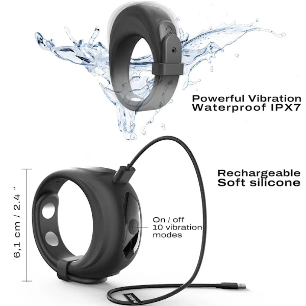 DORCEL Vibrating Comfort-Fit Cock Ring - Heighten Pleasure - Vibrating Cock Rings