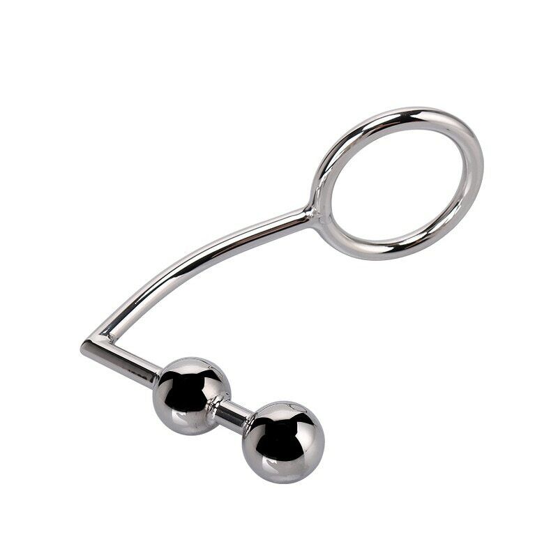 Double Anal Intruder Cock Ring Butt Plugs