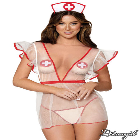 Dream Girl Nurse Me Good Seductive Lingerie Set - Fancy Dress Ups