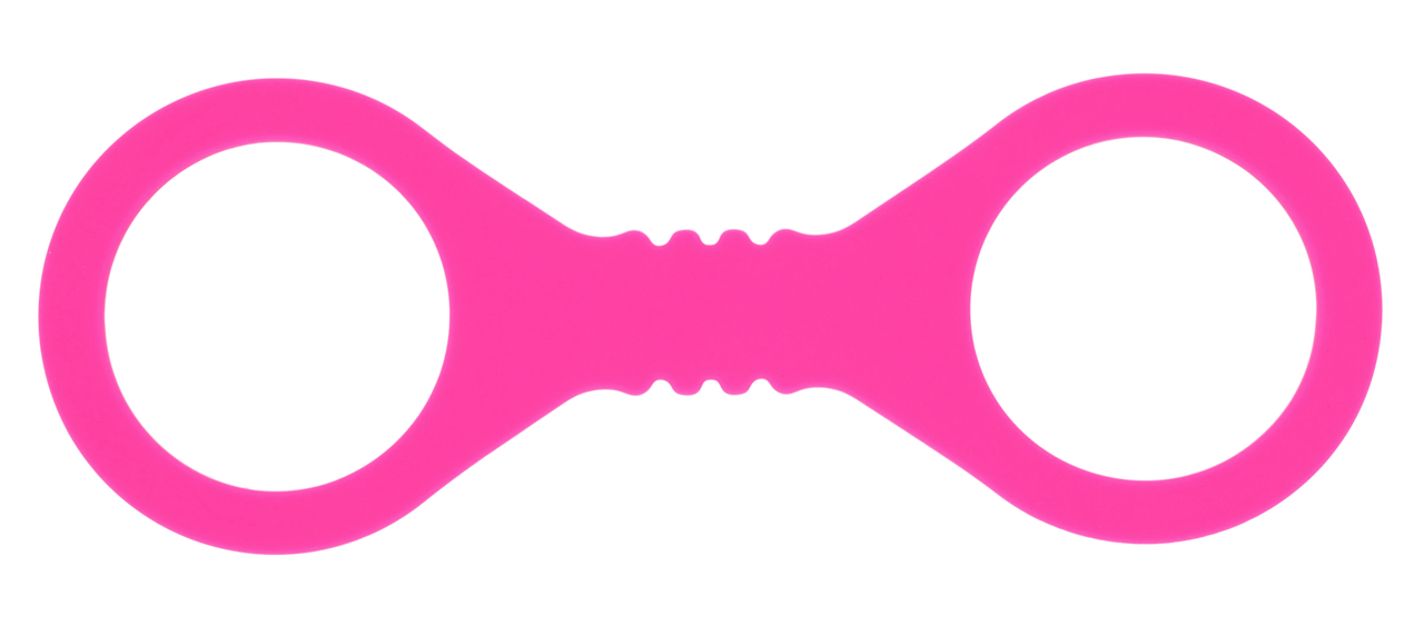 Sex & Mischief Hot Pink Fetish Play Silicone Hand Cuffs - Cuffs And Restraints