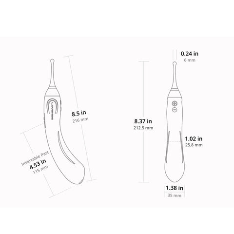 Lovense Hyphy Bluetooth Dual End G Spot Vibrator - Clit Ticklers and Pulsators