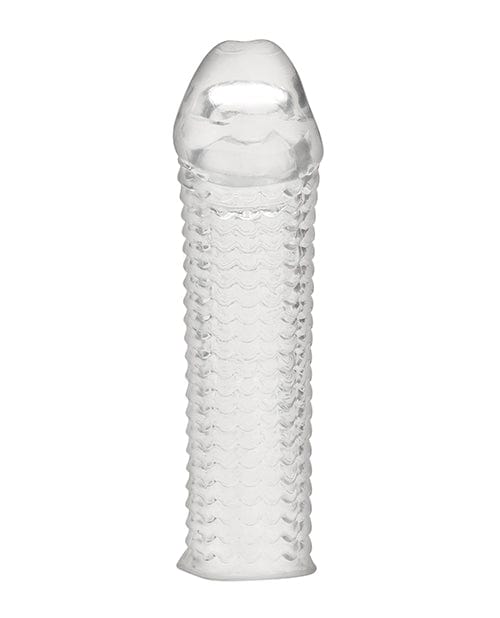 Blue Line 6.5 Inch Clear Textured Penis Enhancing Sleeve - Penis Sleeves and Extenders