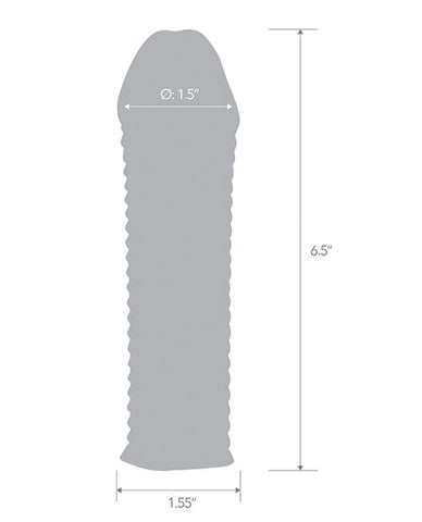 Blue Line 6.5 Inch Clear Textured Penis Enhancing Sleeve
