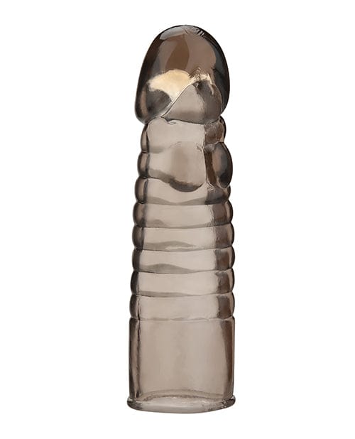 Blue Line 6 Inch Ribbed Realistic Penis Extension Sleeve - Penis Sleeves and Extenders