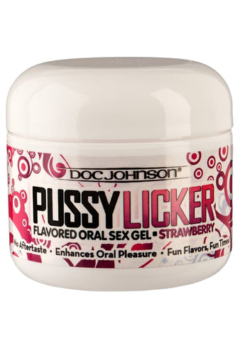 Doc Johnson Pussy Licker Oral Sex Strawberry Gel - Massage Oils and Lubricants
