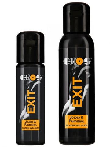 EROS EXIT Silicone Anal Glide Jojoba and Panthenol Lubricant 100ml - Anal Lubes