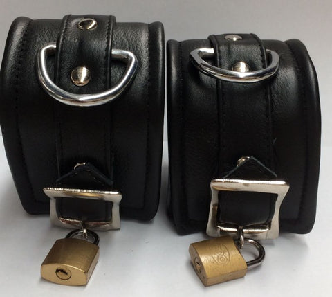 ErosLeather Wrist Cuffs - Cuffs and Restraints