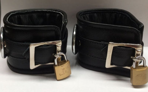 ErosLeather Ankle Cuffs - Cuffs and Restraints