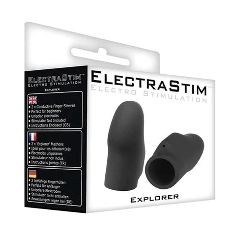 ElectraStim Silicone Noir Explorer Finger Sleeves - Electro Sex