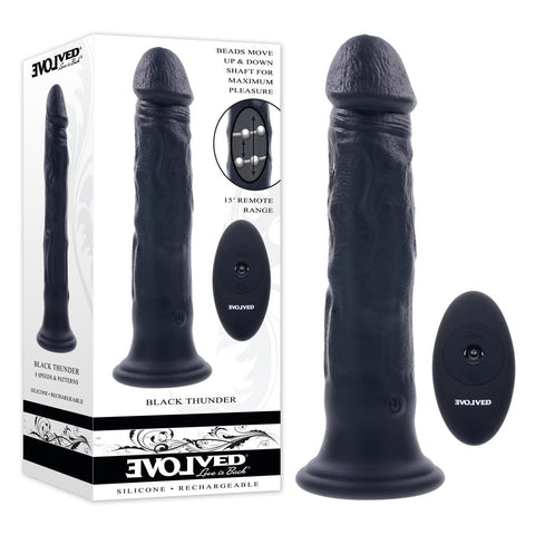 Evolved BLACK THUNDER Vibrating Dildo - Realistic Dildos