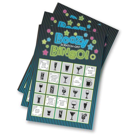 Little Genie Boozy Bingo Drinking Scratcher Card Party Gifts and Novelties