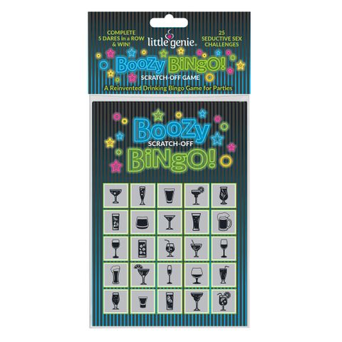 Little Genie Boozy Bingo Drinking Scratcher Card Party Gifts and Novelties