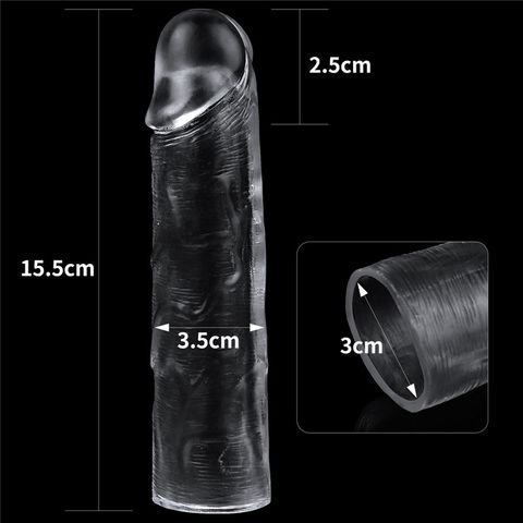 Lovetoy Flawless Penis Extender Sleeve Clear - Penis Sleeves and Extenders
