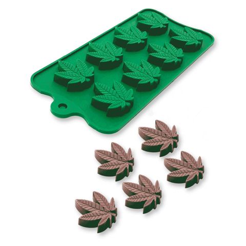 Little Genie Cannabis Silicone Weed Leaf Ice Mould Party Gifts and Novelties