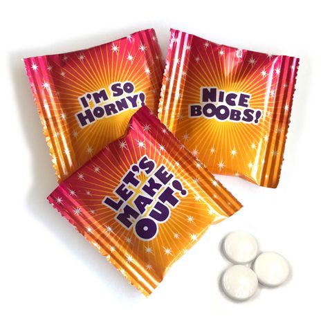 Little Genie Party Favours Naughty Mints Bulk Bag Of 25 Packs - Party Gifts and Novelties