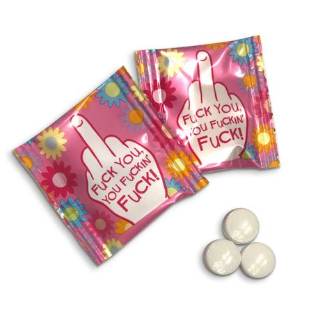 Little Genie Fuck You You Fuckin Fuck Mints Bulk Bag Of 25 Party Packs - Party Gifts and Novelties