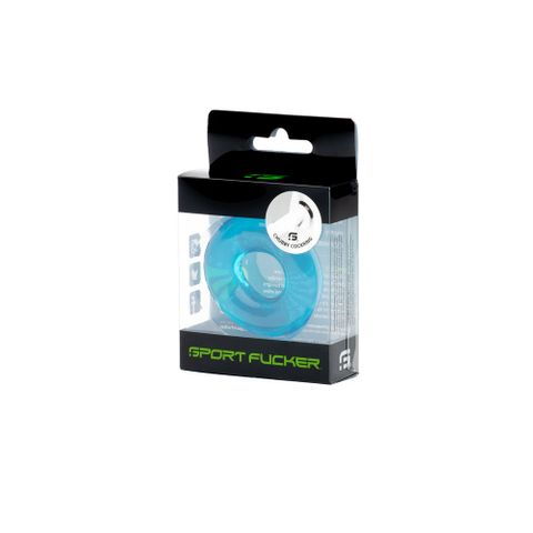 Sport Fucker Super Stretchy Rubber Cockring Ice Blue - Stretchy Cock Rings
