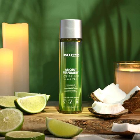 Evolved ANOINT PERFUMERY Lime Infused Coconut Massage Oil 120ml - Massage Oils and Lubricants