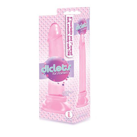 Icon Brands The 9s Diclets Realistic Dong 17.8cm Pink - Realistic Dildos