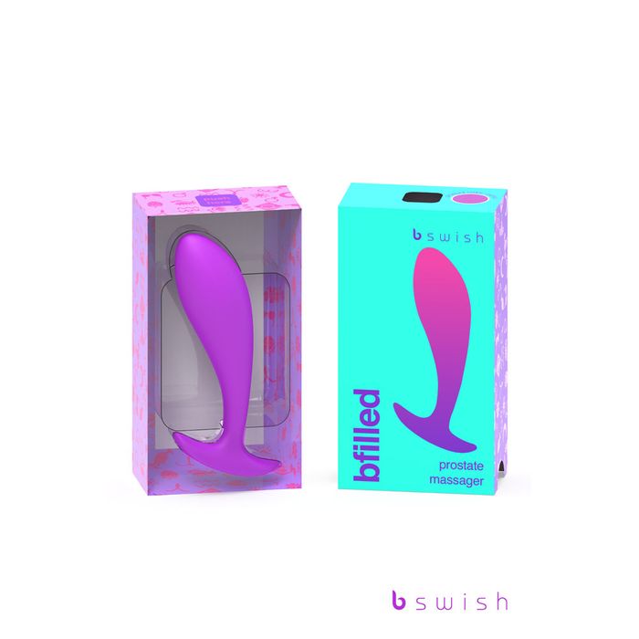 B Swish Bfilled Basic Orchid Prostate Massager 10cm Purple Prostate Toys