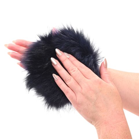 Sportsheets Sex & Mischief Cougar Spiked Sensory Glove Navy Blue Wigs and Gloves