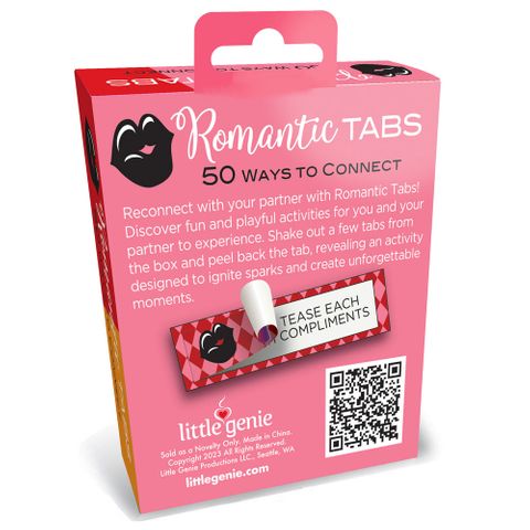 Little Genie Romantic Tabs Set Of 50 Romantic Suggestions Adult Card Game Party Gifts and Novelties