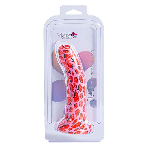 Maia JUCI Silicone Suction Cup Dong Pink Realistic Dildos