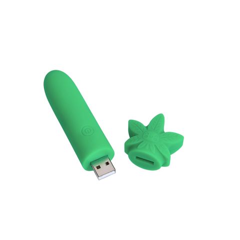 Maia STONI 420 Rechargeable Mini Bullet Vibrator Green Bullet Vibrators