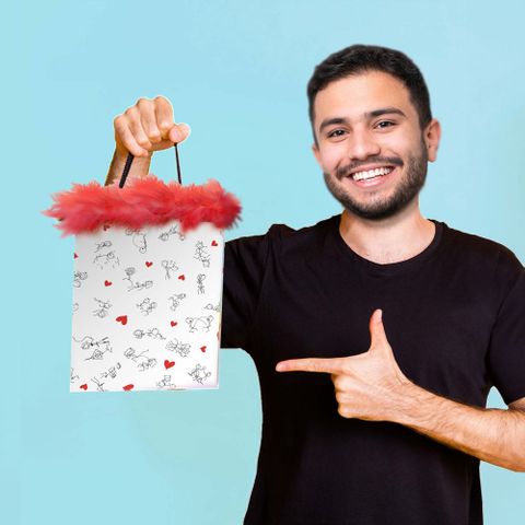 Little Genie Naughty Stick Figures Novelty Gift Bag - Party Gifts and Novelties