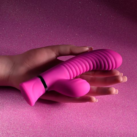 Selopa NEXT WAVE USB Rechargeable Dual Rabbit Vibrator Pink - Rabbit Vibrators