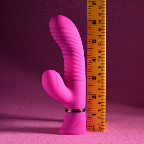 Selopa NEXT WAVE USB Rechargeable Dual Rabbit Vibrator Pink Rabbit Vibrators