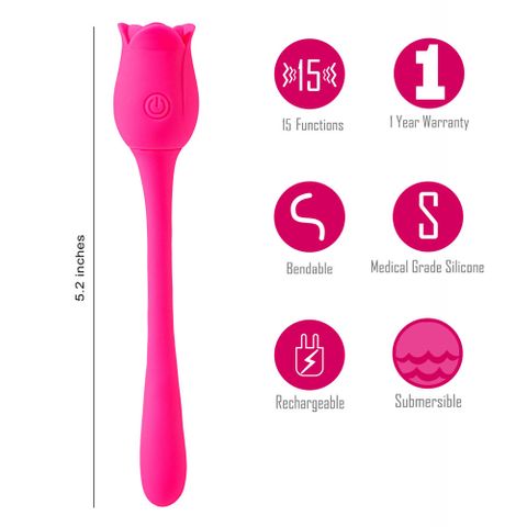 Maia MEADOW USB Rechargeable Flower Stimulator Pink - Personal Massagers