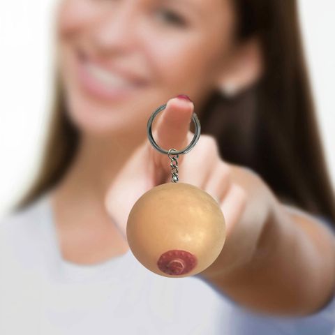 Little Genie Super Fun Squishy Boob Novelty Key Chain - Party Gifts and Novelties