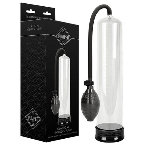 Shots Pumped Classic XL Extender Penis Pump Clear - Penis Pumps And Stretchers